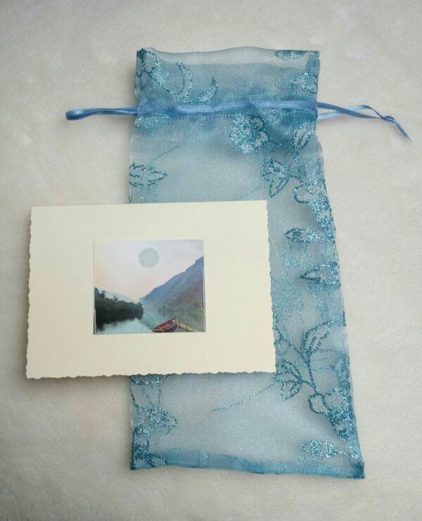 Mala "Perlen und Lapislazuli mit Sonnenblume" – Bild 4